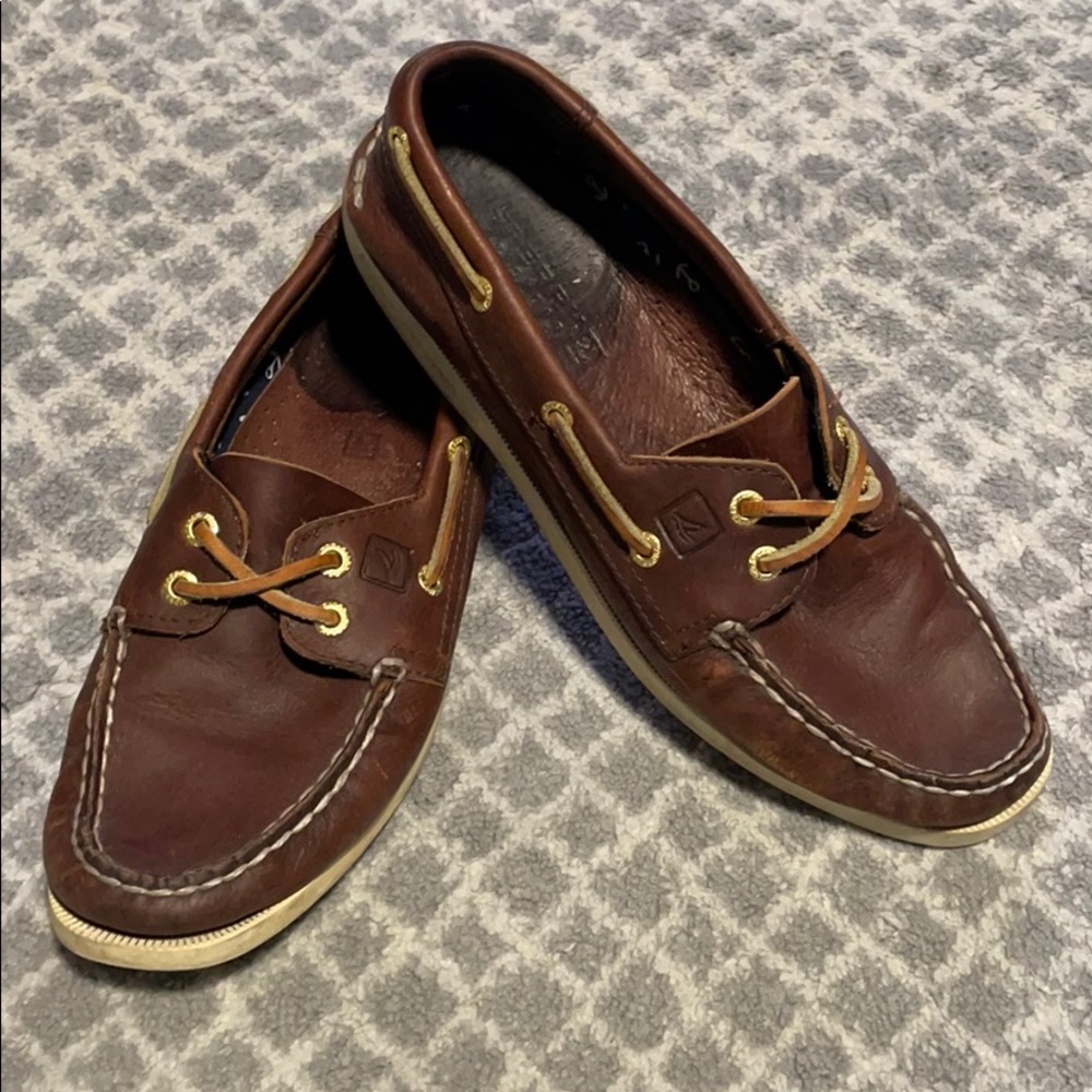 Brown Leather Sperry A/O